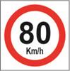  تابلوی "حداکثر سرعت 80 کیلومتر در ساعت"قطر 45 کارتن پلاست 